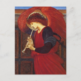 Postal Ángel con Trumpet, Bella Artes de Burne-Jones