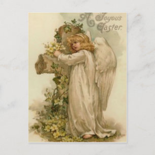 Postal Ángel Cruz Cristiana Hoja de Lirio