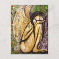 Postal Ángel de alas sensibles