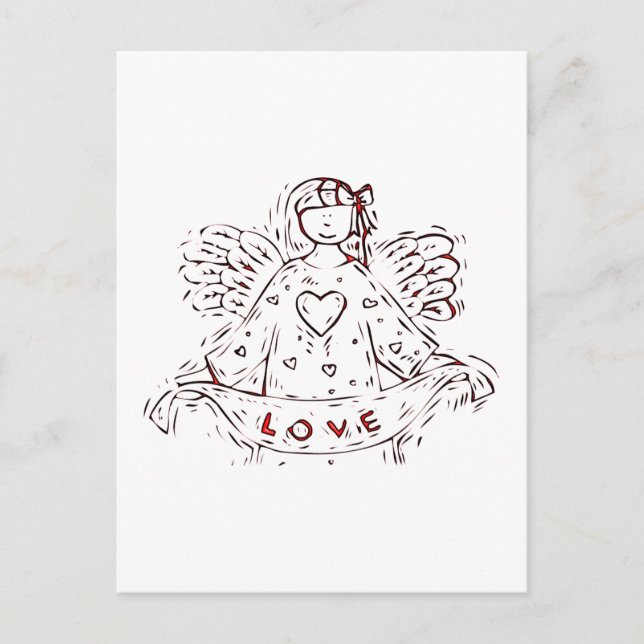 Postal Ángel de amor (Anverso)
