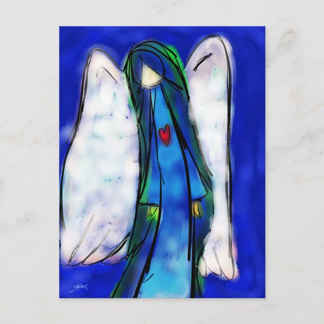 Postal Ángel de amor (Anverso)