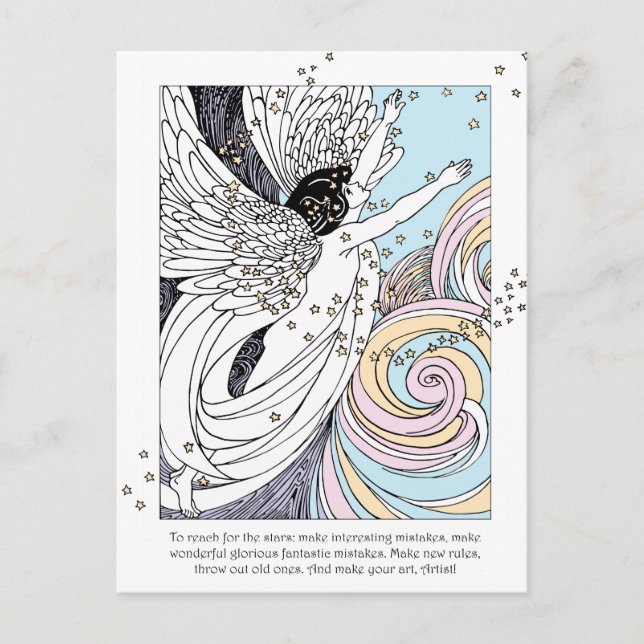 Postal Ángel de arte (Anverso)