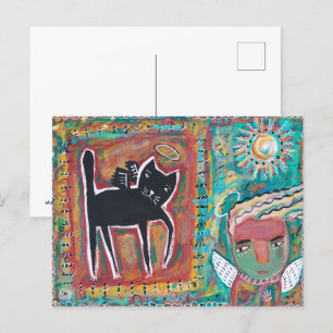 Postal Angel de gatos