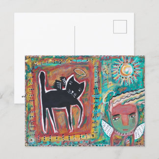 Postal Angel de gatos