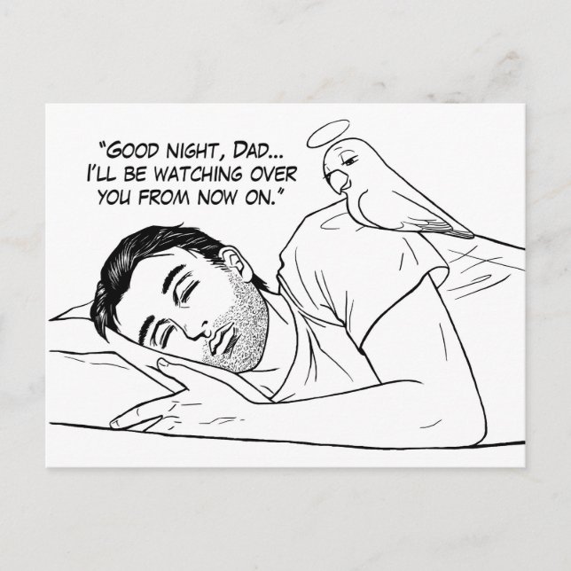 Postal Ángel de Guardian para papá (Anverso)