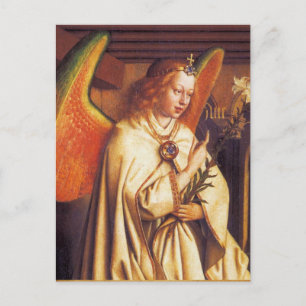 Postal Ángel de la Anunciación, Archangel Gabriel, Pergam