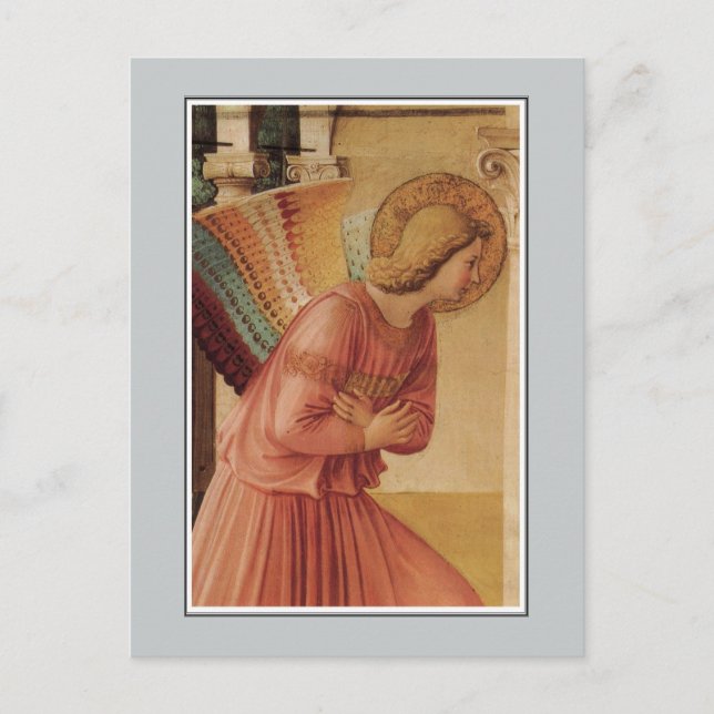 Postal Ángel de la Anunciación de Fra Angelico (Anverso)