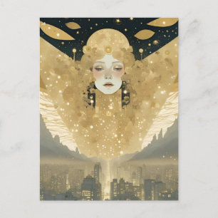 Postal Ángel de la ciudad de oro