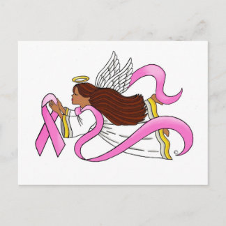 Postal Ángel de la conciencia étnica "Cinta rosa"