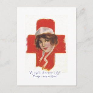 Postal Ángel de la enfermera francesa
