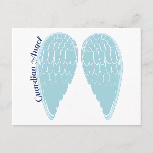 Postal Ángel de la guarda (Anverso)