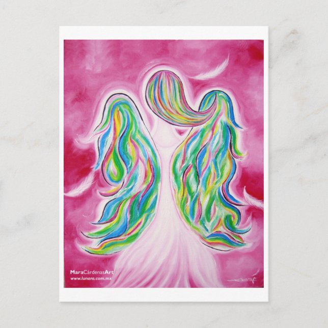 Postal Ángel de la guarda (Anverso)