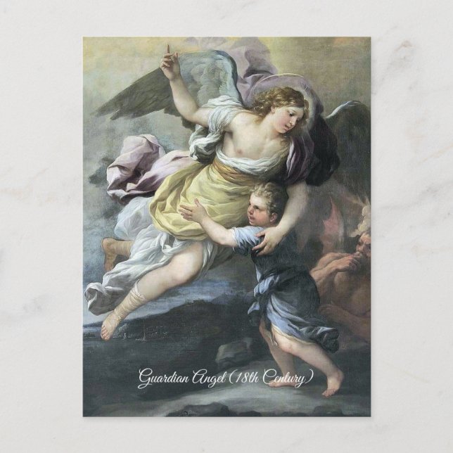 Postal Ángel de la Guarda Barroco (Anverso)