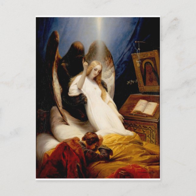 Postal Ángel de la Muerte (1851) (Anverso)