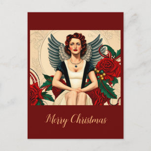 Postal Ángel de los navidades de los años 40