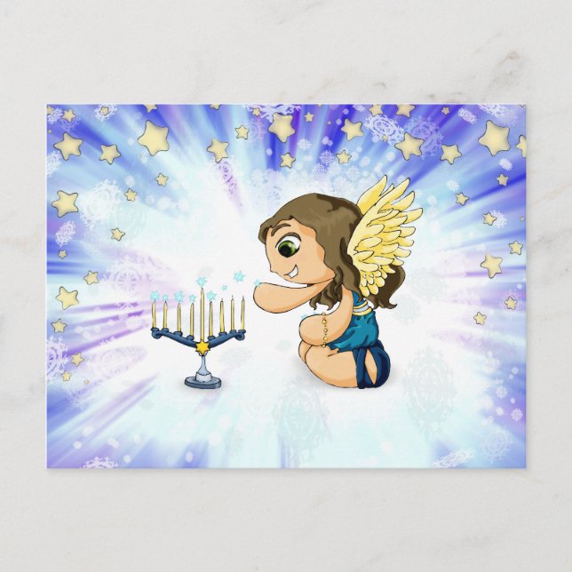 Postal Ángel de Menorah (Anverso)