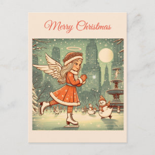 Postal Ángel de Navidad personalizable de NYC