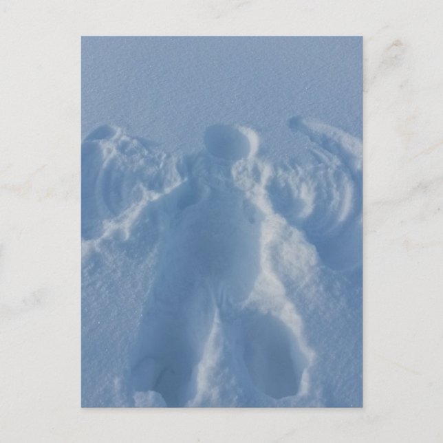 Postal ángel de nevoso (Anverso)