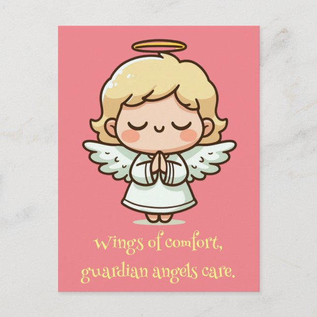 Postal Ángel de oración pequeño (Anverso)