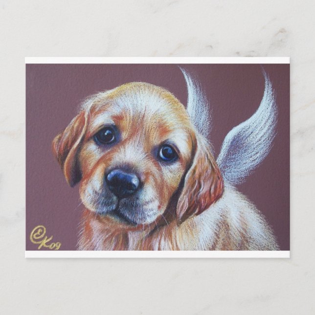 Postal Ángel de oro (Anverso)