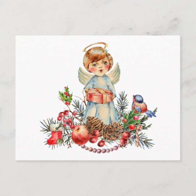 Postal Ángel de pequeños Navidades de la época (Anverso)
