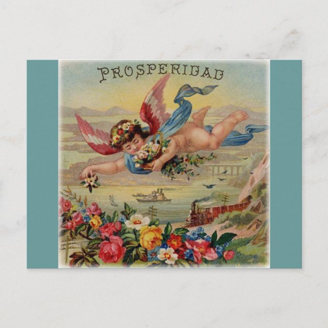 Postal Ángel de prosperidad (prosperidad) (Anverso)