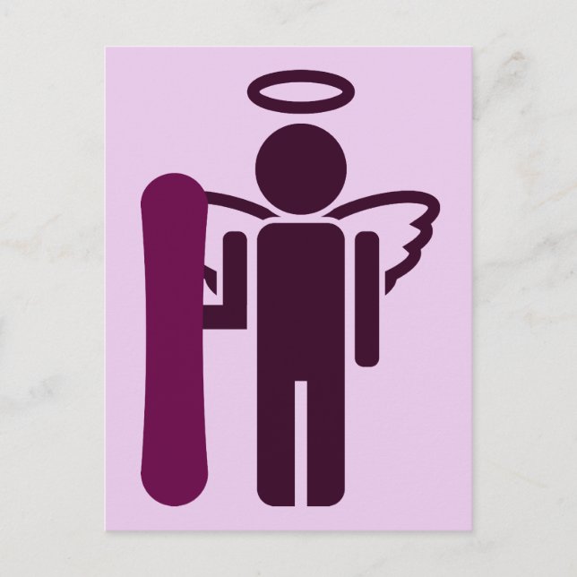 Postal ángel de tabla. (Anverso)