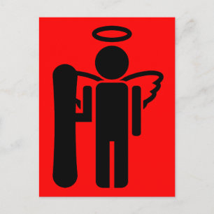 Postal ángel de tabla.