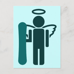 Postal ángel de tabla.