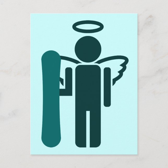 Postal ángel de tabla. (Anverso)