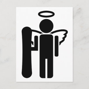 Postal ángel de tabla.