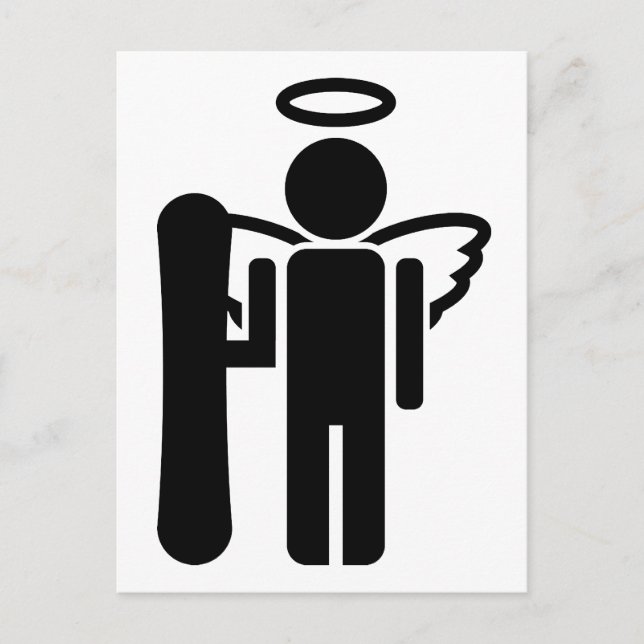 Postal ángel de tabla. (Anverso)