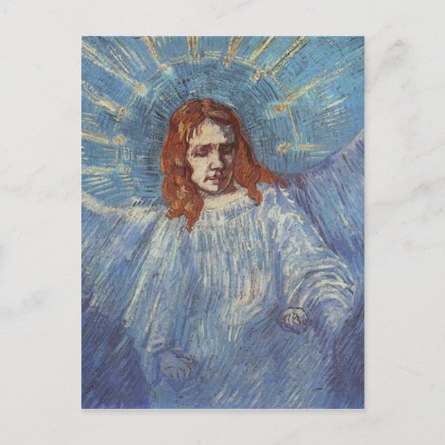 Postal Angel de Vincent van Gogh (Anverso)