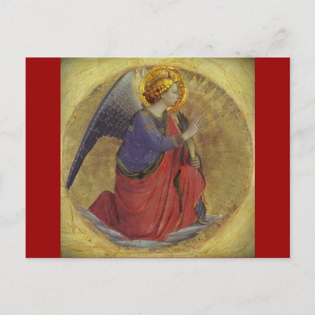 Postal Ángel del Fra Angelico del anuncio (Anverso)