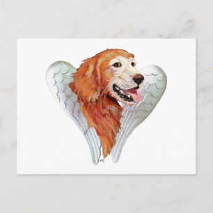 Postal Angel del Golden Retriever