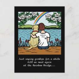 Postal Ángel del labrador amarillo y mamá Brown