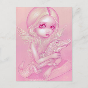 Postal "Ángel del lagarto albino"