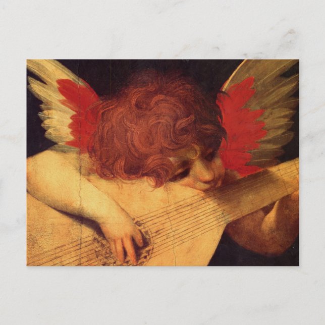 Postal Ángel del músico Rosso Fiorentino (Anverso)