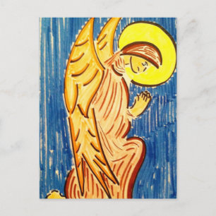 Postal Ángel del rezo
