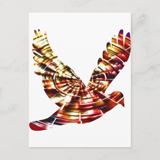 Postal Angel Dove - Sonda de energía cósmica roja (Anverso)