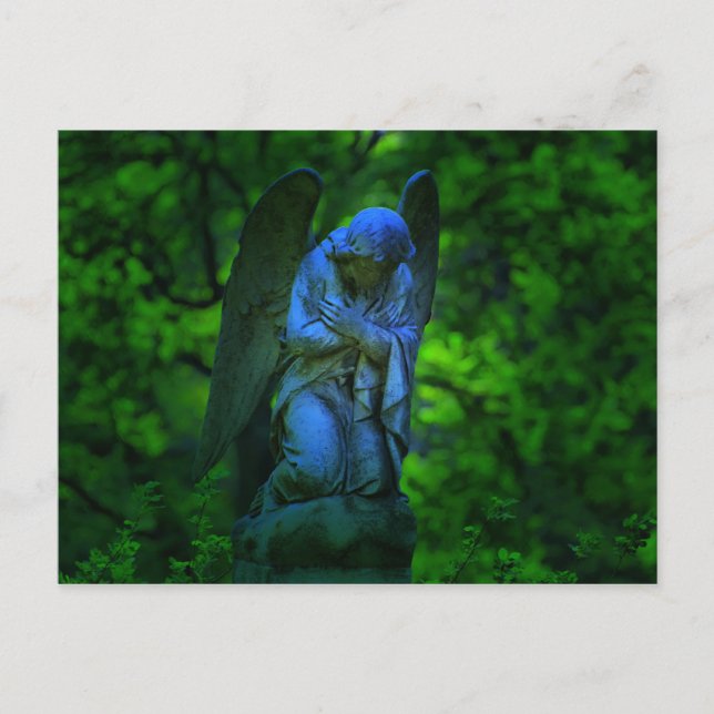Postal ángel en el cementerio de Old Lynchburg Virginia (Anverso)