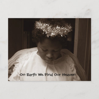 Postal Ángel en la tierra