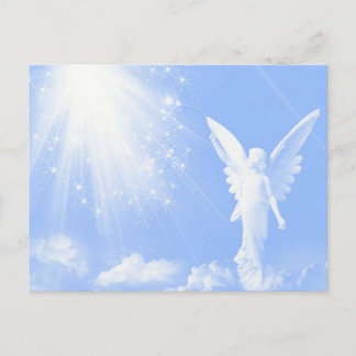 Postal Ángel En Las Nubes