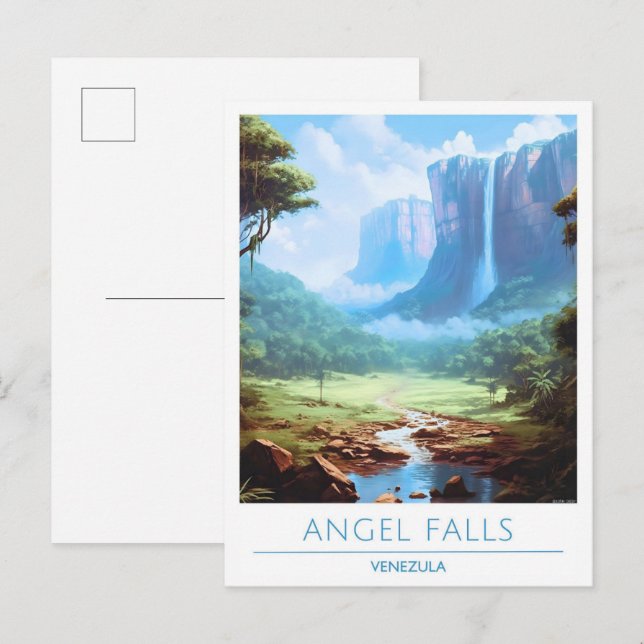 Postal Angel Falls Venezuela Travel (Anverso / Reverso)