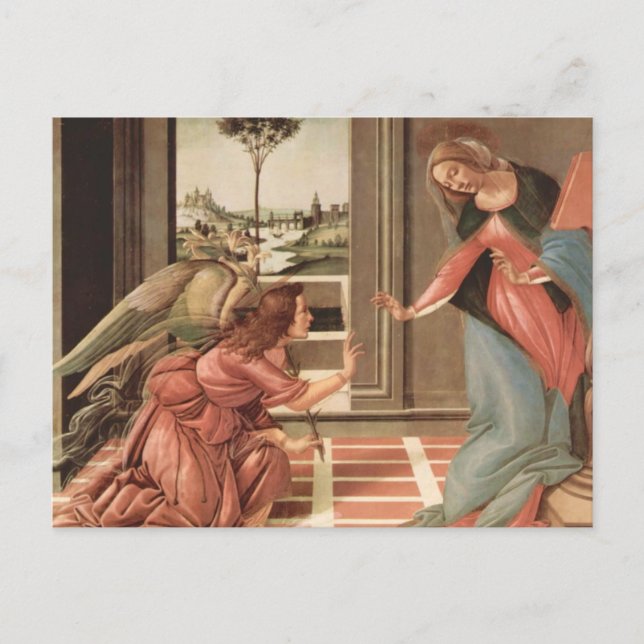 Postal Angel Gabriel Y Mary (Anverso)