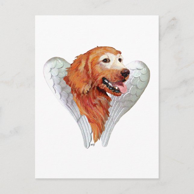 Postal Ángel Golden Retriever (Anverso)