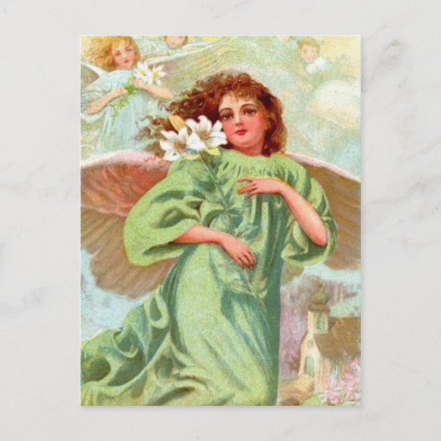 Postal Angel In Green Cloak (Anverso)