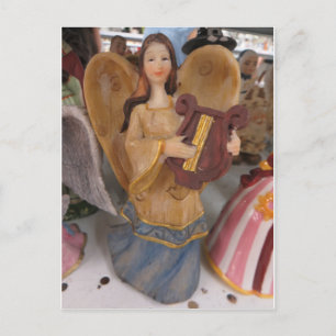 Postal Angel Jugando Harp