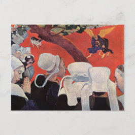 Postal Angel Lucha con Jacob, Paul Gauguin