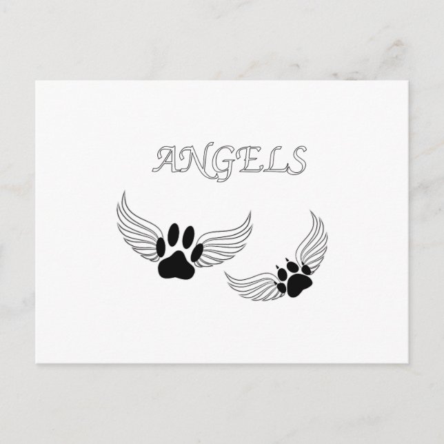 Postal Angel Mascota Paws (Anverso)